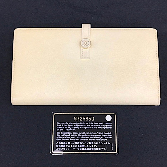 CHANEL Handbags - CHANEL LONG BEIGE WALLET